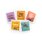 The photo shows colorful beet sugar portion packs.