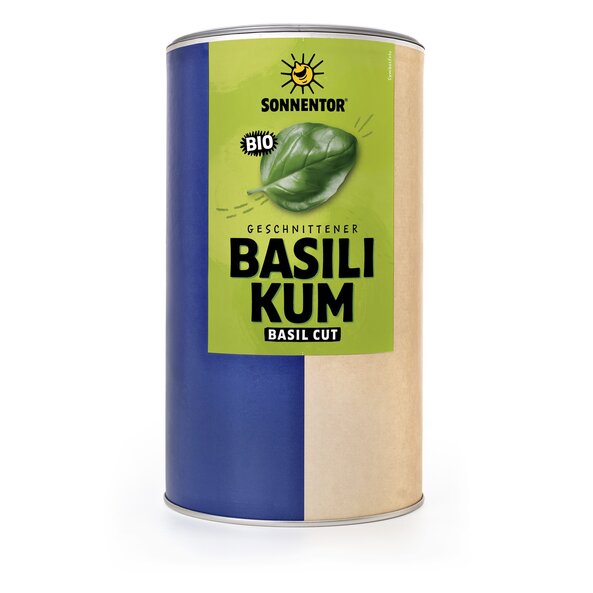 Basilikum geschnitten bio 150 g, Gastrodose groß | © SONNENTOR